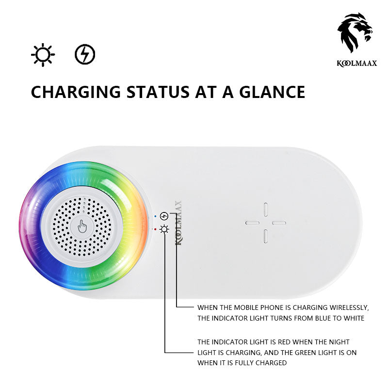 Night Light Charger 3 in 1 with Bedside Lamp Versatile New Trend