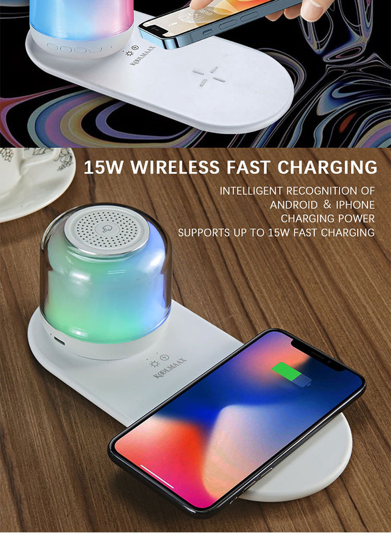 Night Light Charger 3 in 1 with Bedside Lamp Versatile New Trend
